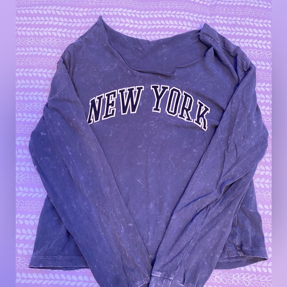 drop shoulder long sleeve NEW YORK